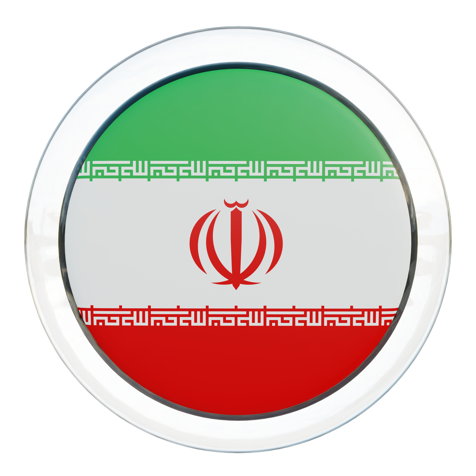 Free Iran 3d textured glossy circle flag 10868890 PNG with Transparent Background