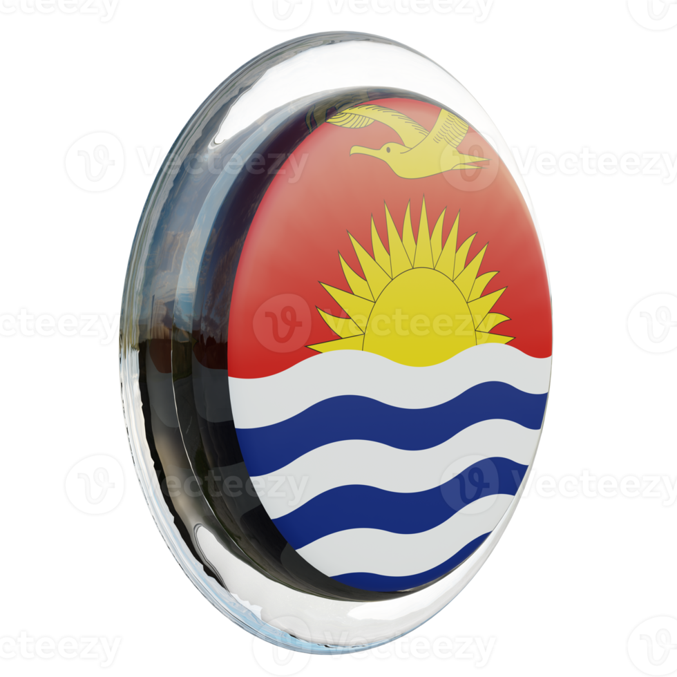 kiribati linke ansicht 3d texturierte glänzende kreisflagge png