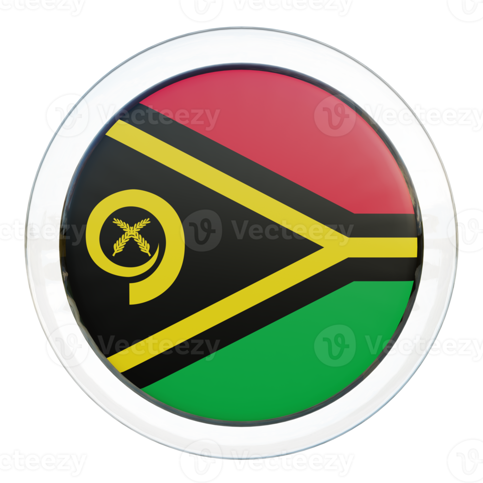 Vanuatu 3d textured glossy circle flag png