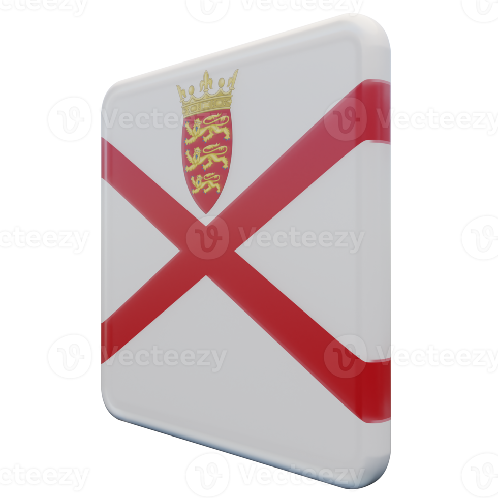 Jersey Right View 3d textured glossy square flag png