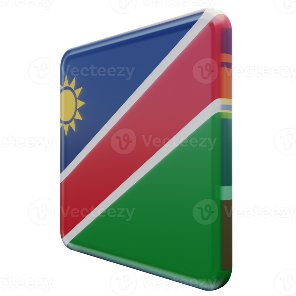 Namibia Right View 3d textured glossy square flag png