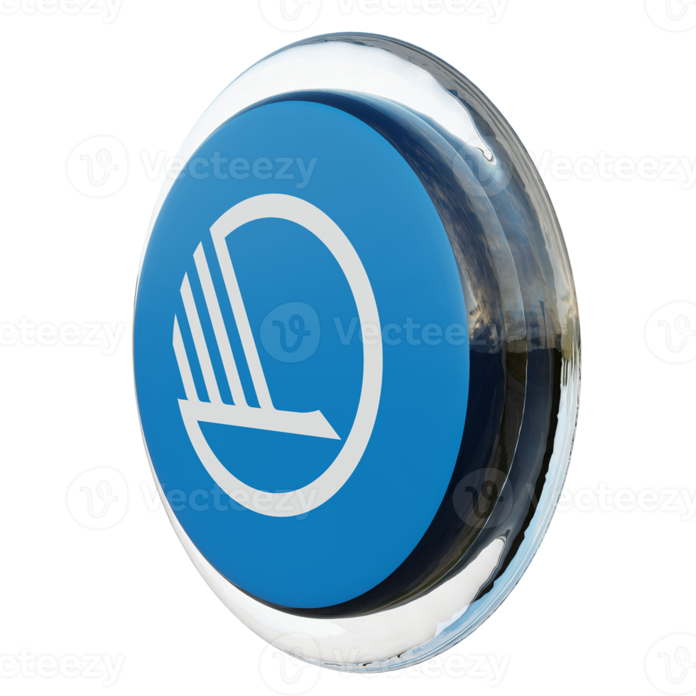 Nordic Council Right View 3d textured glossy circle flag png