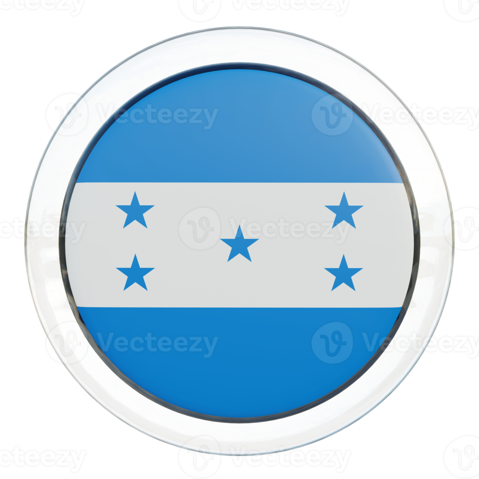 Honduras 3d textured glossy circle flag png