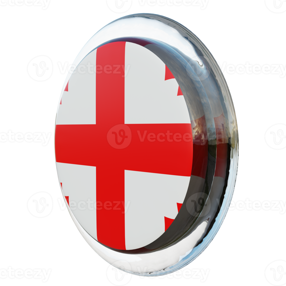 Georgia Right View 3d textured glossy circle flag png