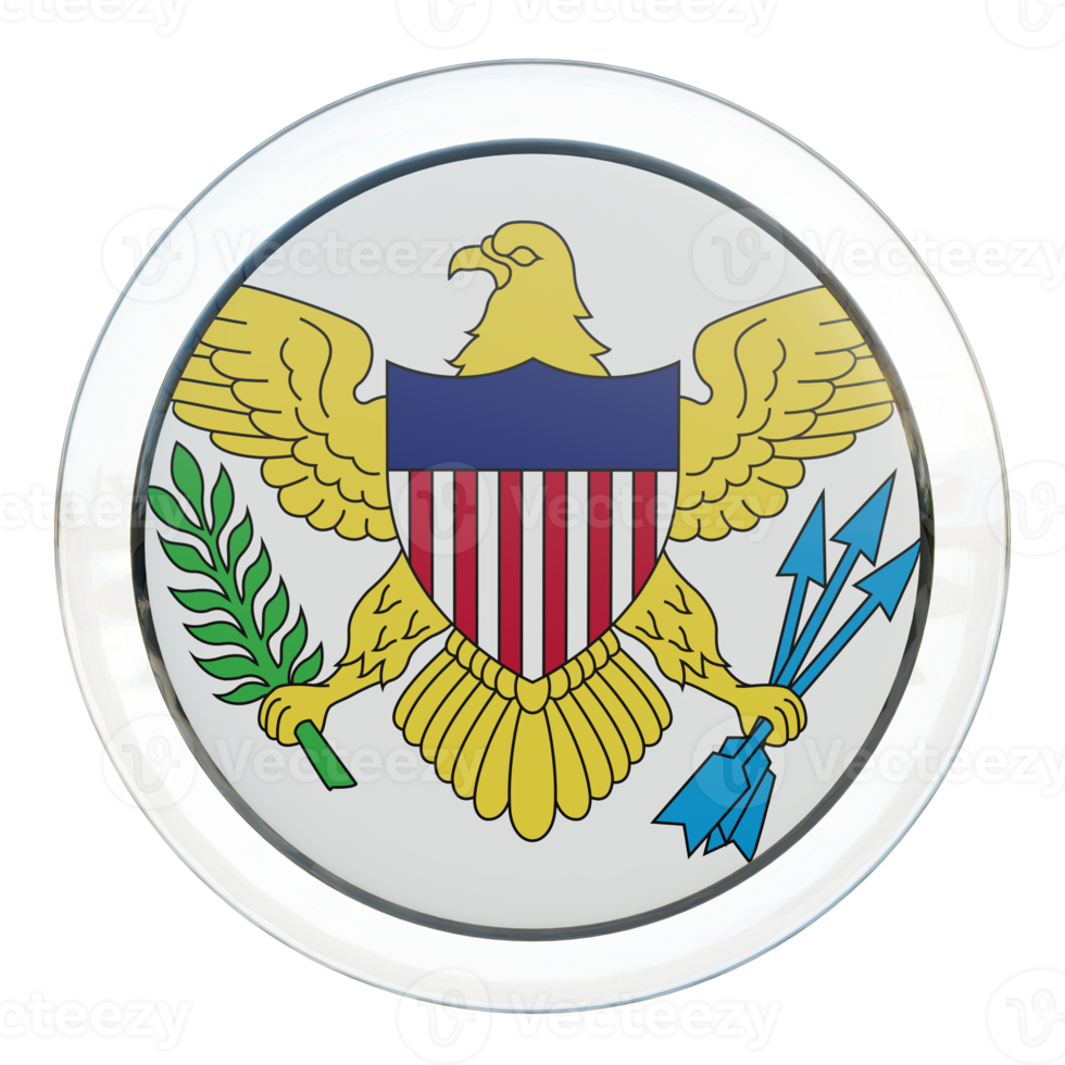 United States 3d textured glossy circle flag png