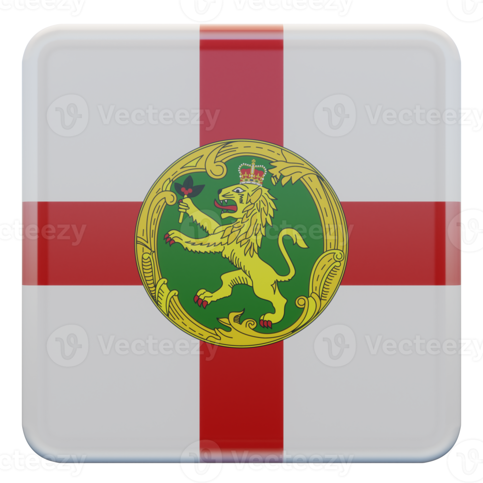 Alderney 3d textured glossy square flag png