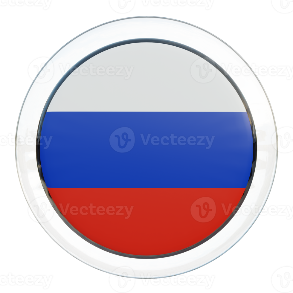 Russia 3d textured glossy circle flag png