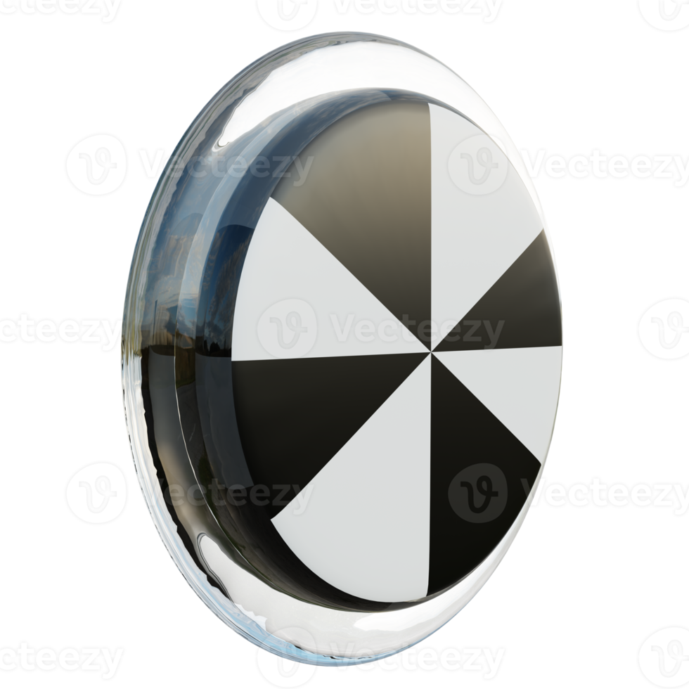 Ceuta Left View 3d textured glossy circle flag png