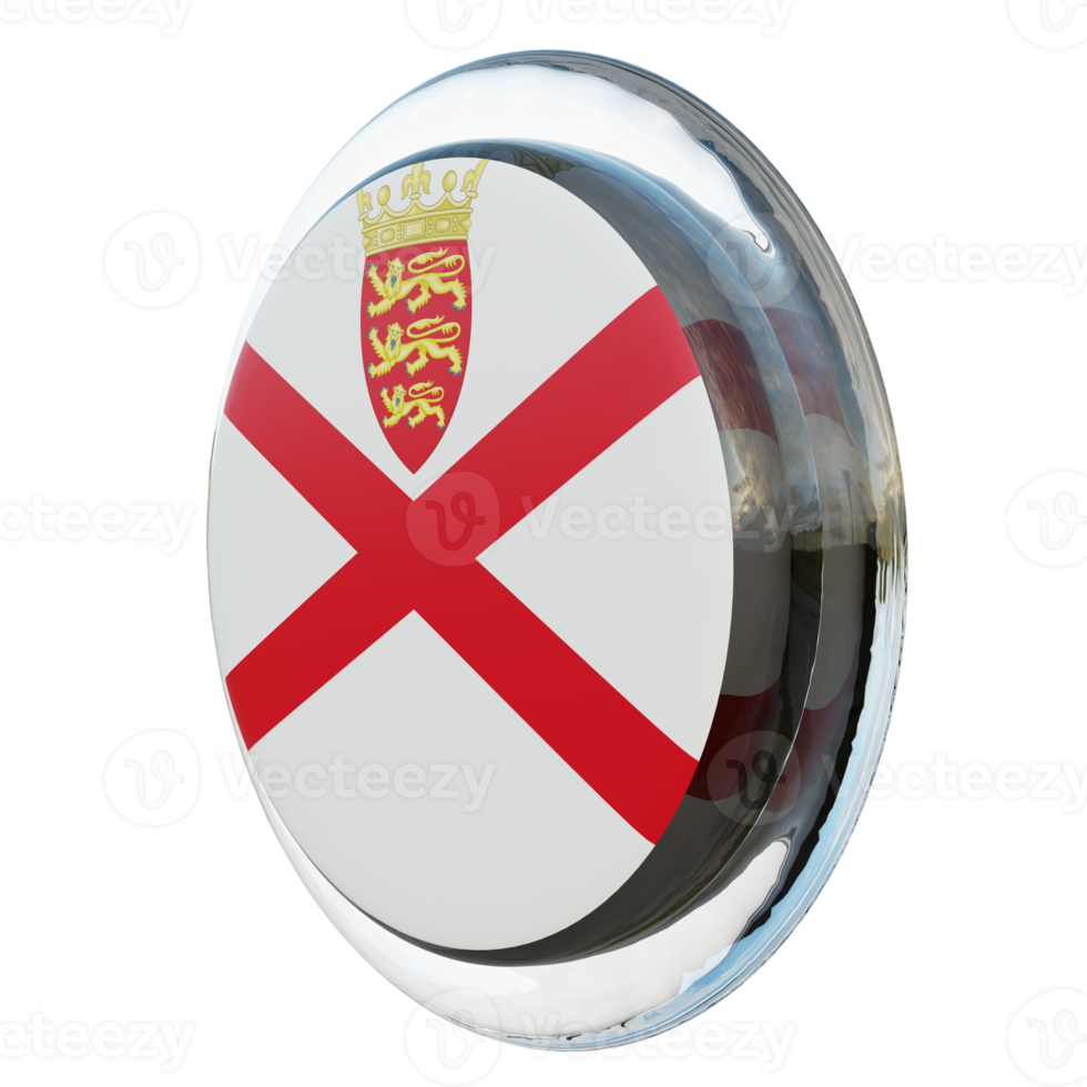 Jersey Right View 3d textured glossy circle flag png