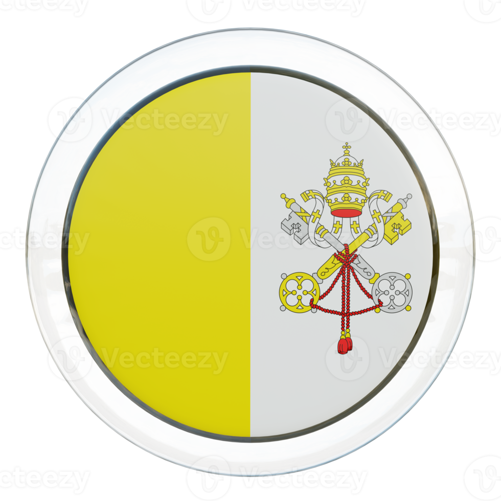 Vaticano città 3d strutturato lucido cerchio bandiera png