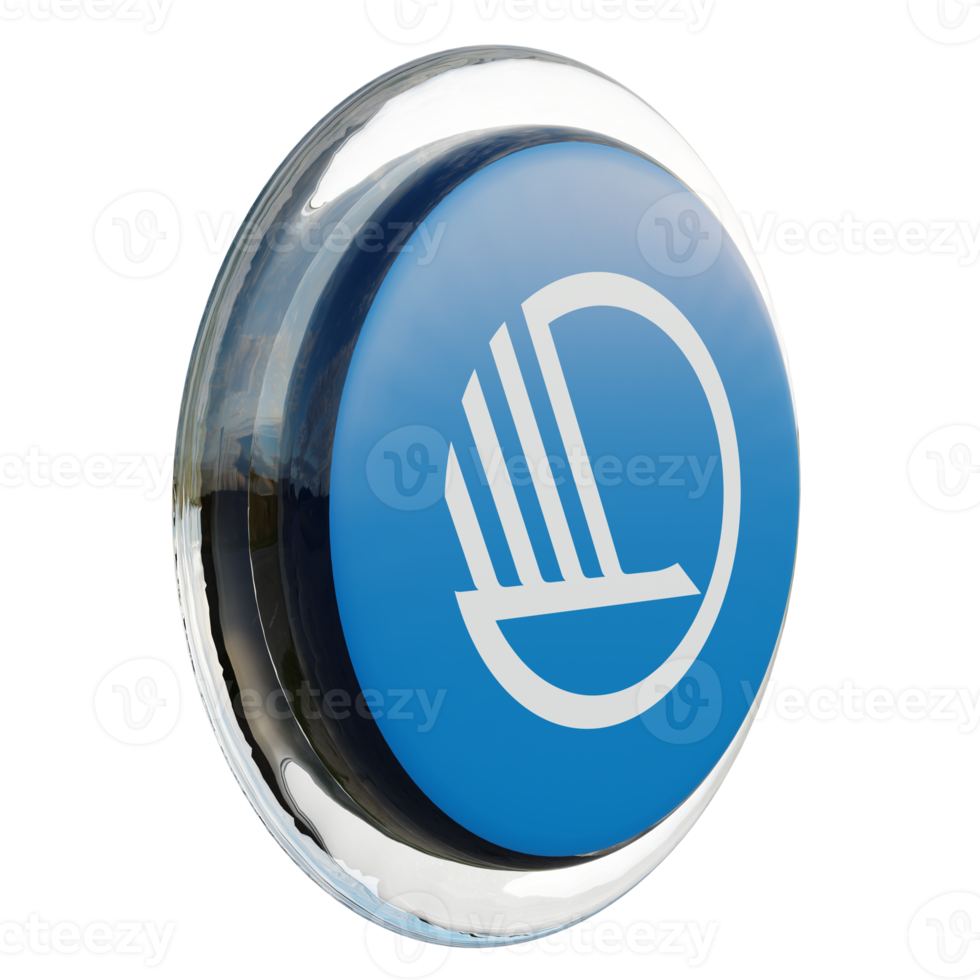 Nordic Council Left View 3d textured glossy circle flag png