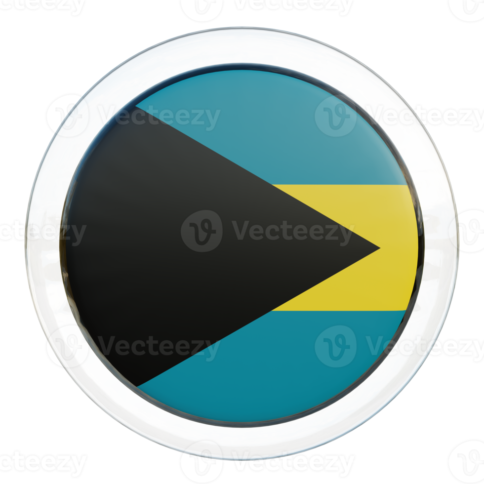 Bahamas 3d textured glossy circle flag png