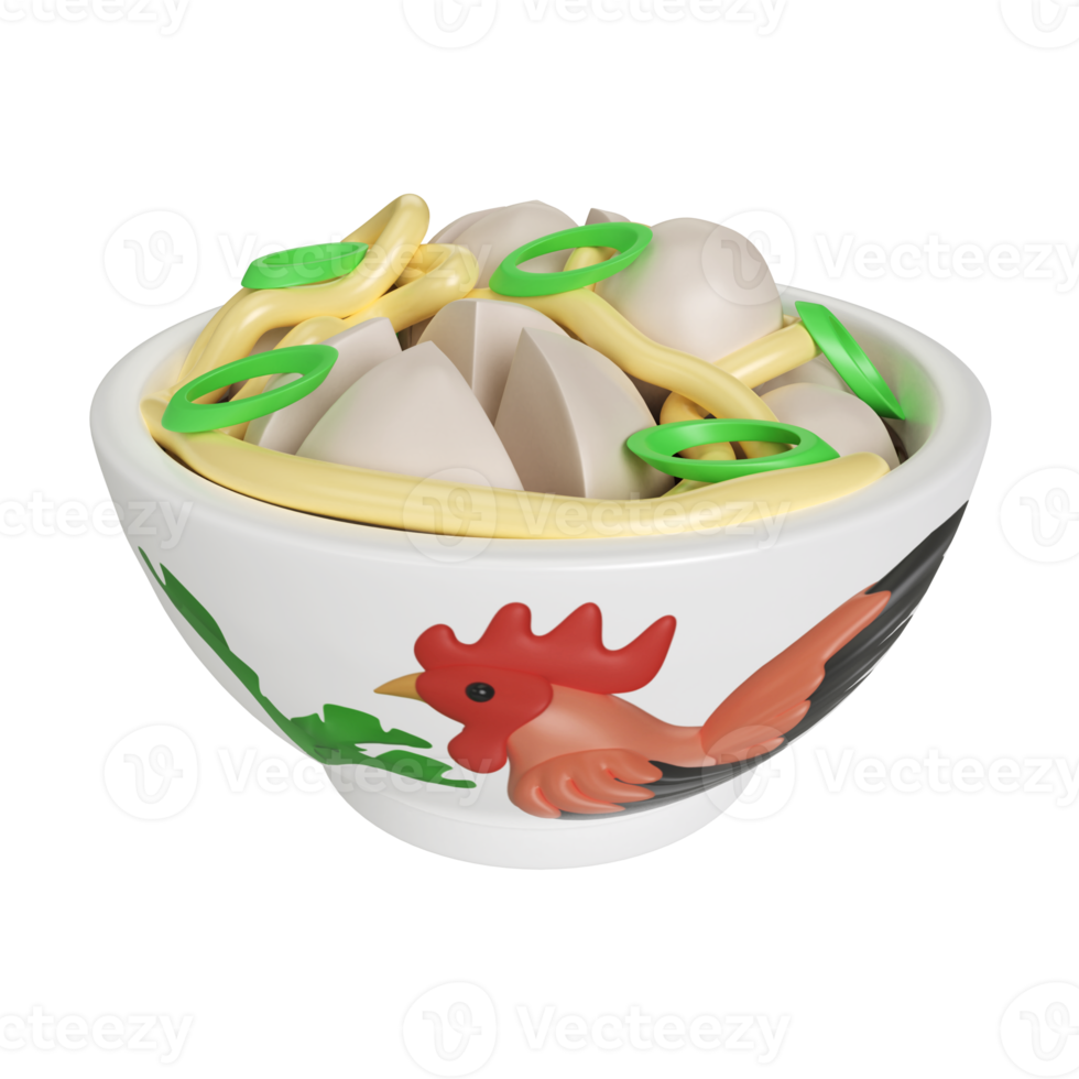 Indonesian Meatball 3D  Illustration Icon png