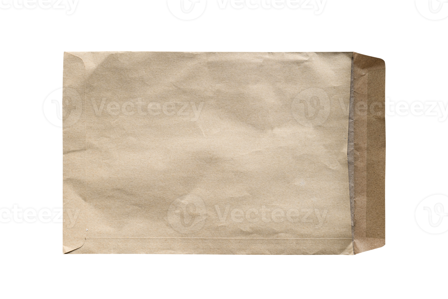 Open brown paper envelope png file