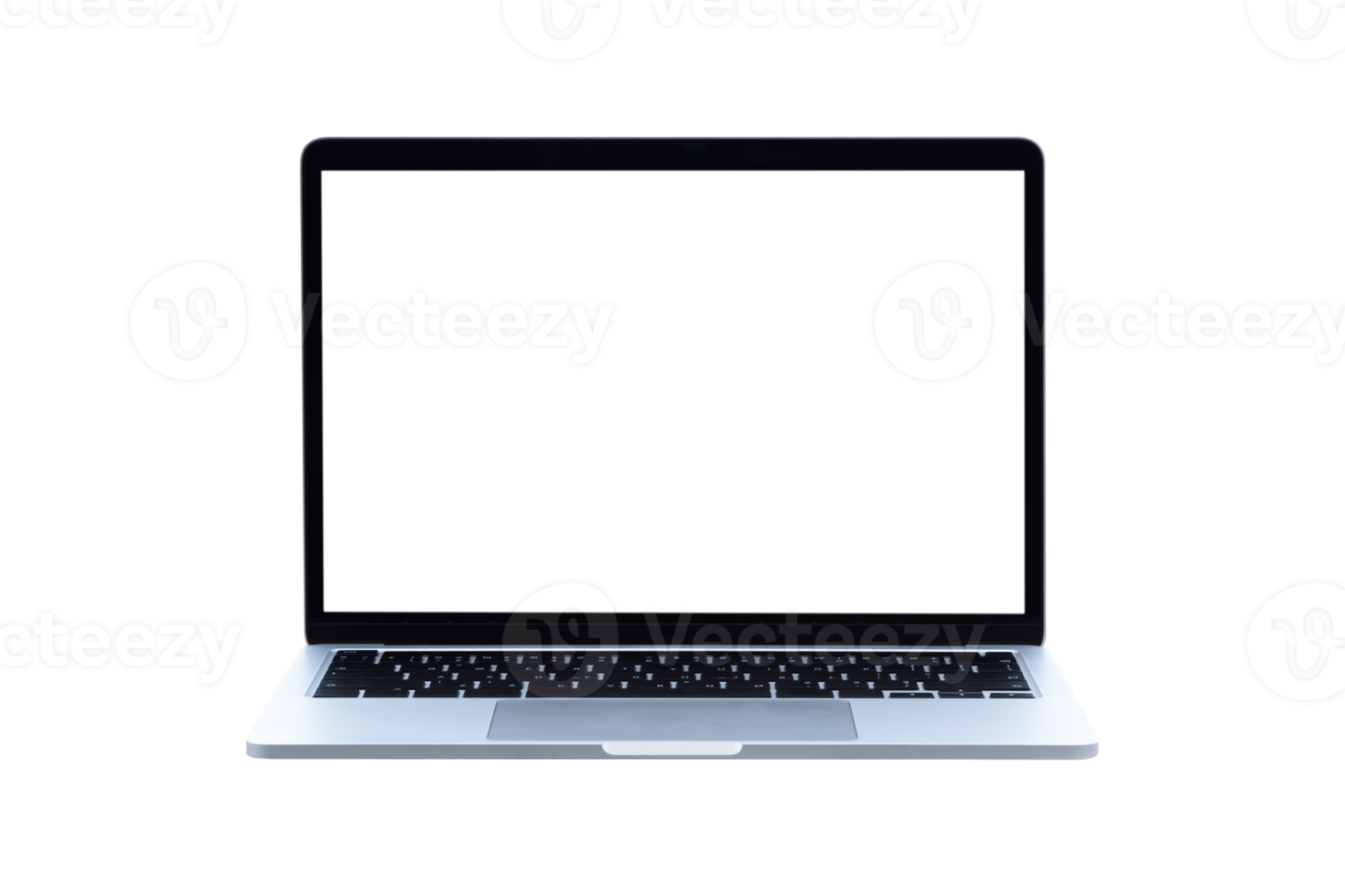 Laptop computer or notebook with blank screen png