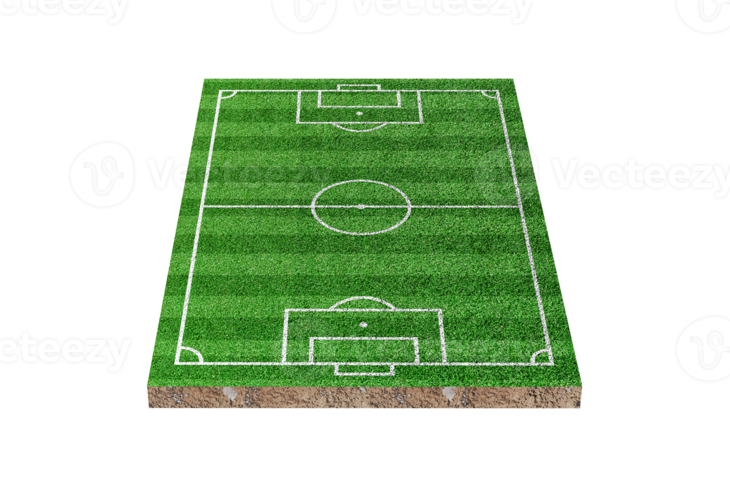 Green grass soccer or football field isolated 10869761 PNG