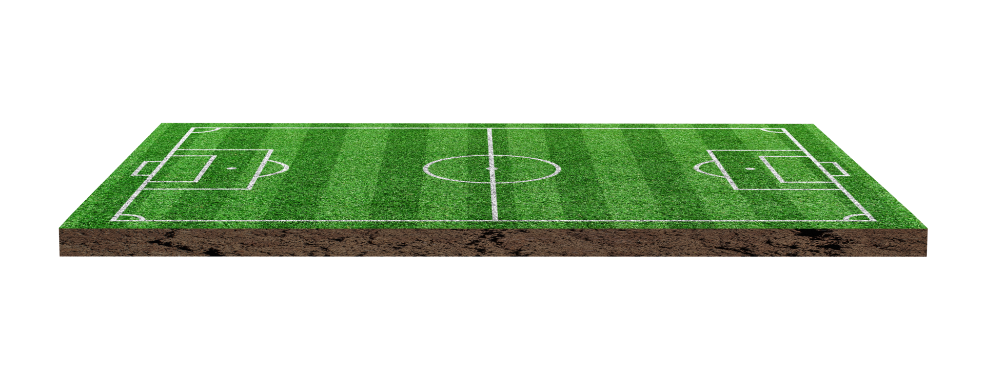 Green grass soccer or football field isolated 10869764 PNG