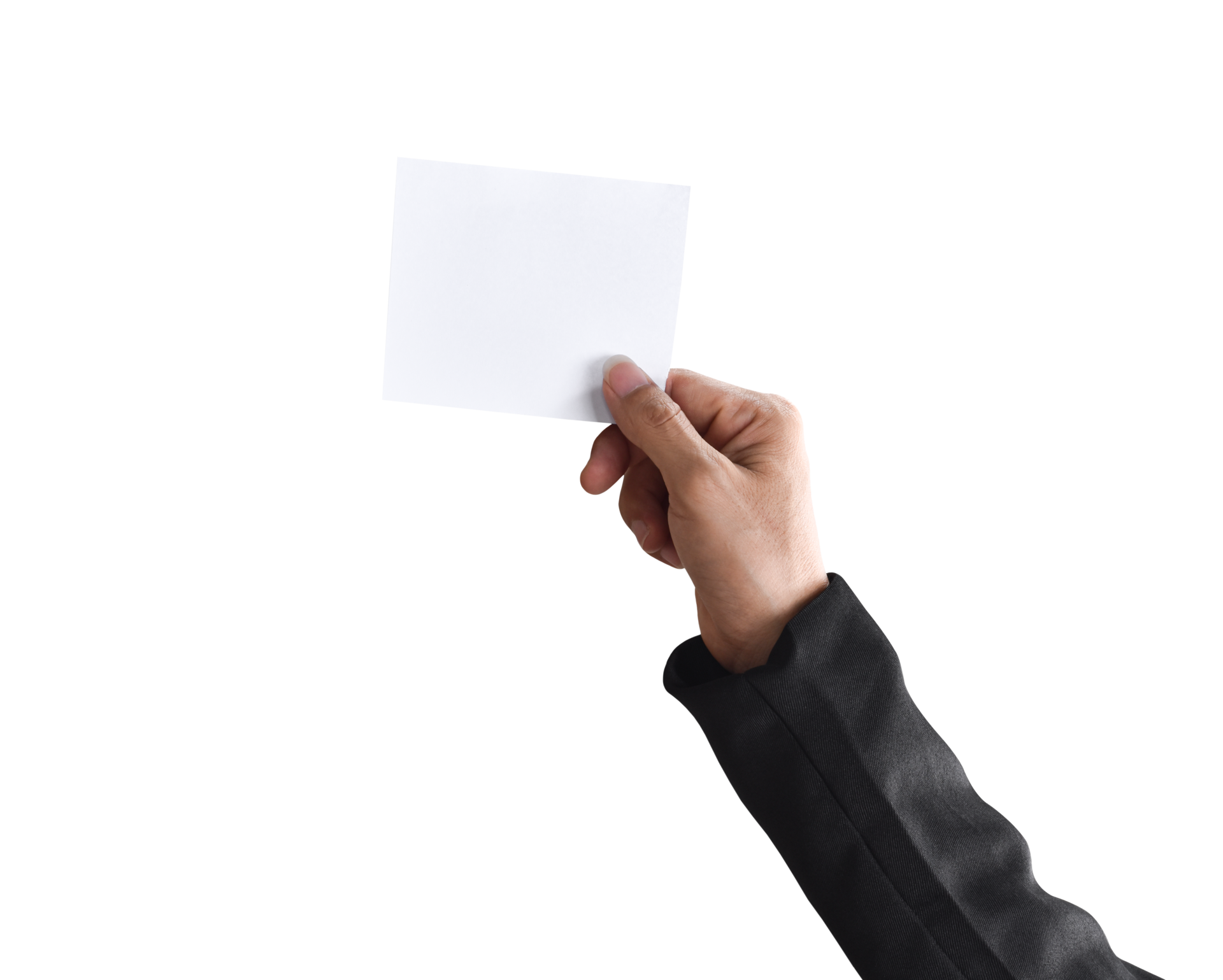 mão segurando o papel branco isolado. fotos cortadas 10869788 PNG
