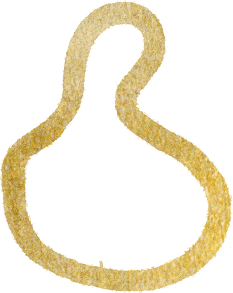 Gold blobs shape lines png