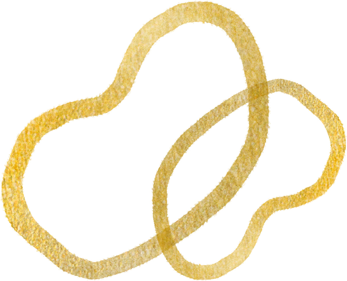 Gold blobs shape lines png
