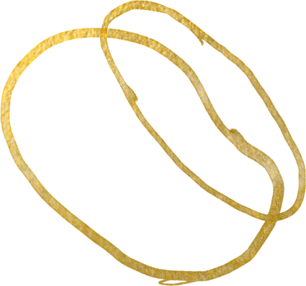 Gold blobs shape lines png