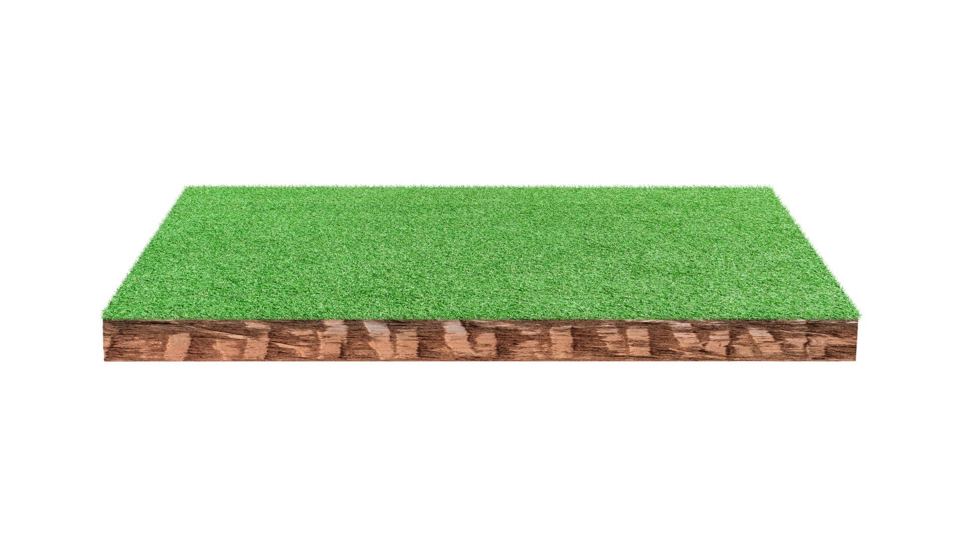 Soil cubic cross section with green grass field 10870046 PNG