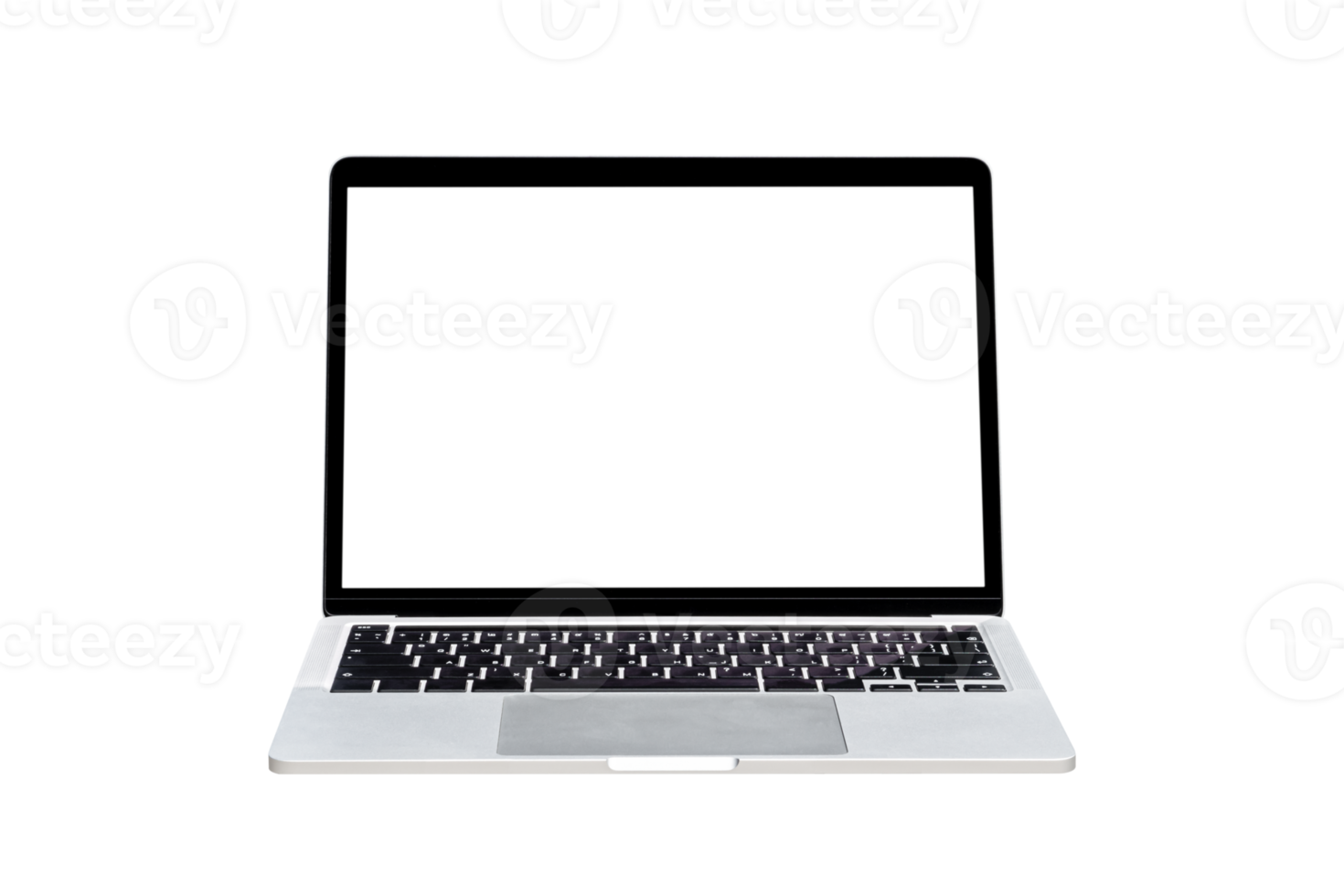 Laptop computer or notebook with blank screen png