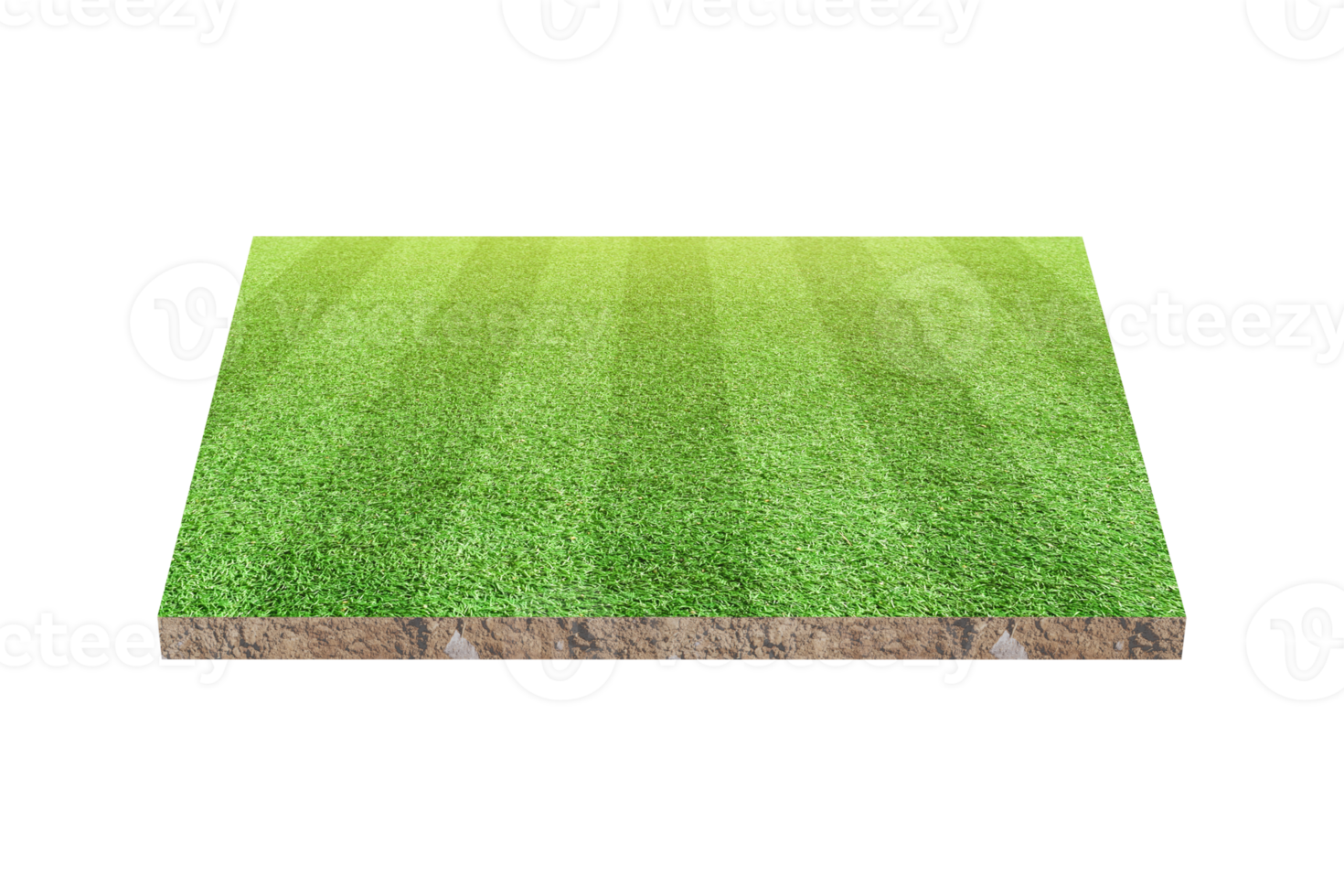 Green grass soccer or football field isolated png