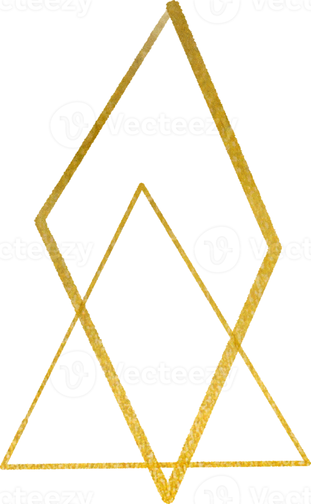goldener geometrischer formrahmen png