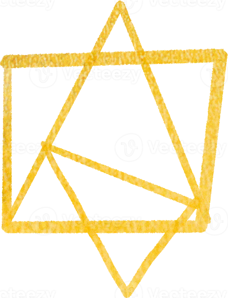 Gold geometric shape frame png