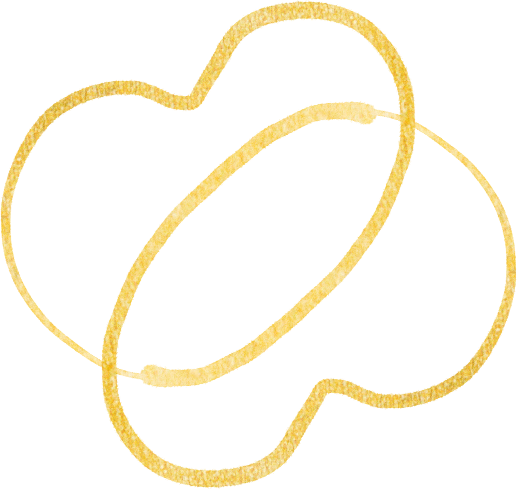 Gold blobs shape lines png