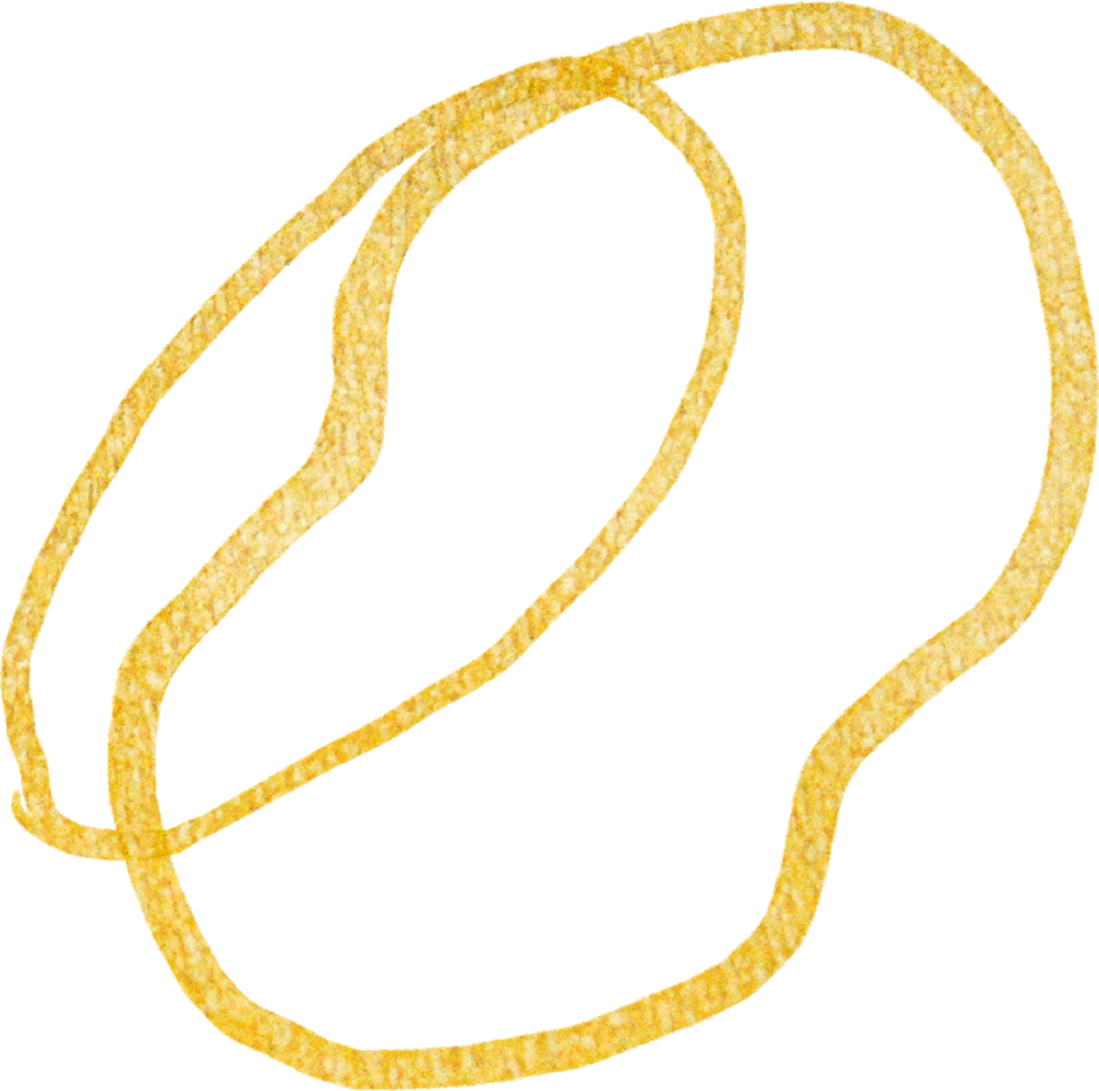 Gold blobs shape lines png
