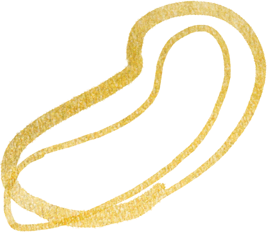 Gold blobs shape lines png