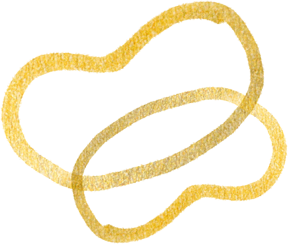 Gold blobs shape lines png