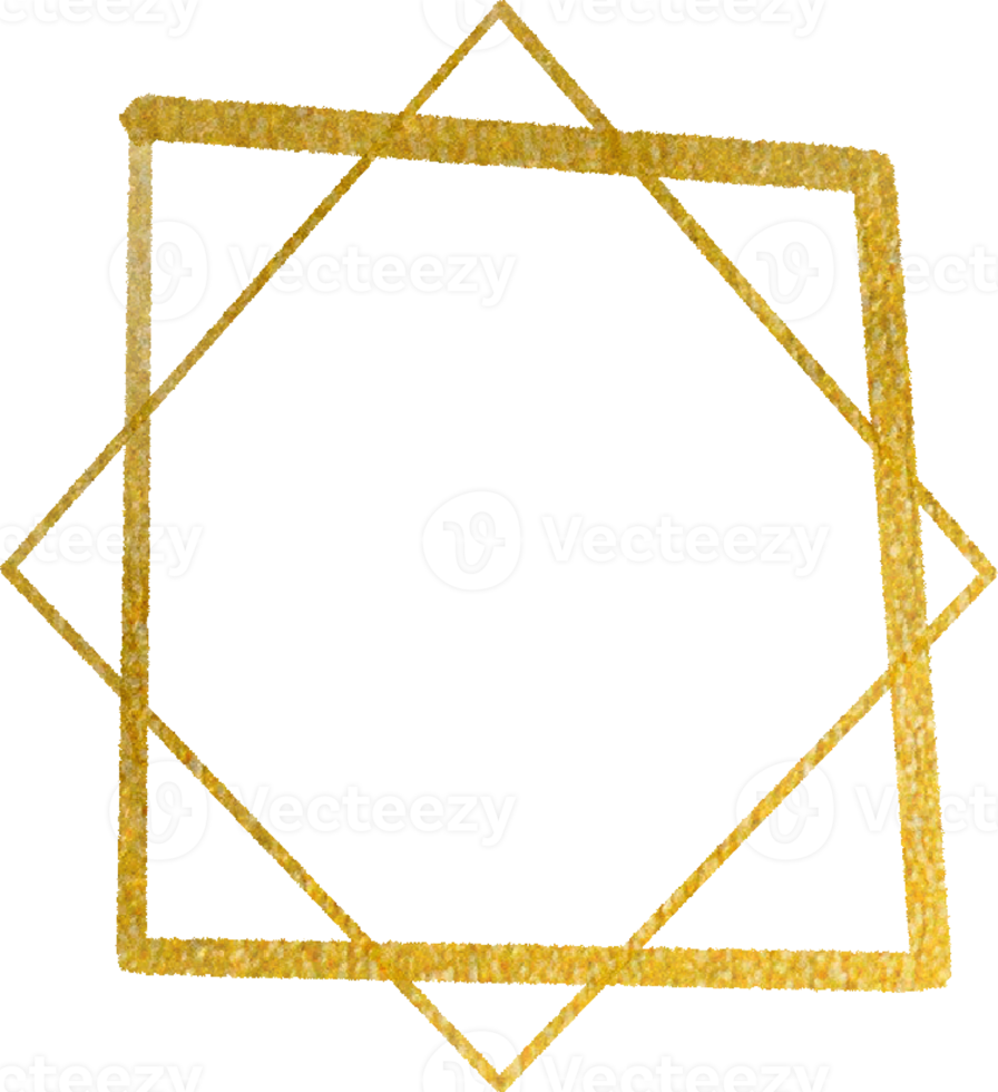 goud meetkundig vorm kader png