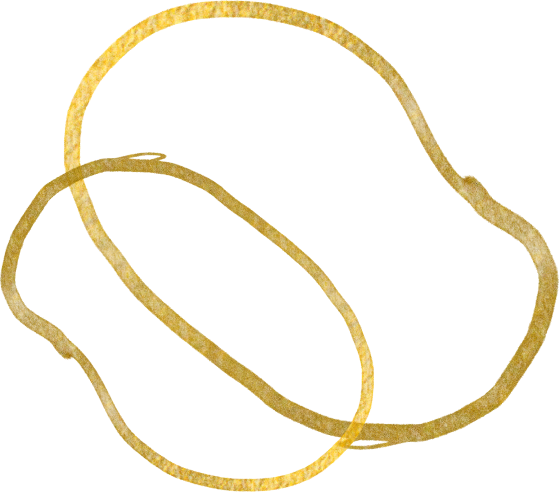 Gold blobs shape lines png