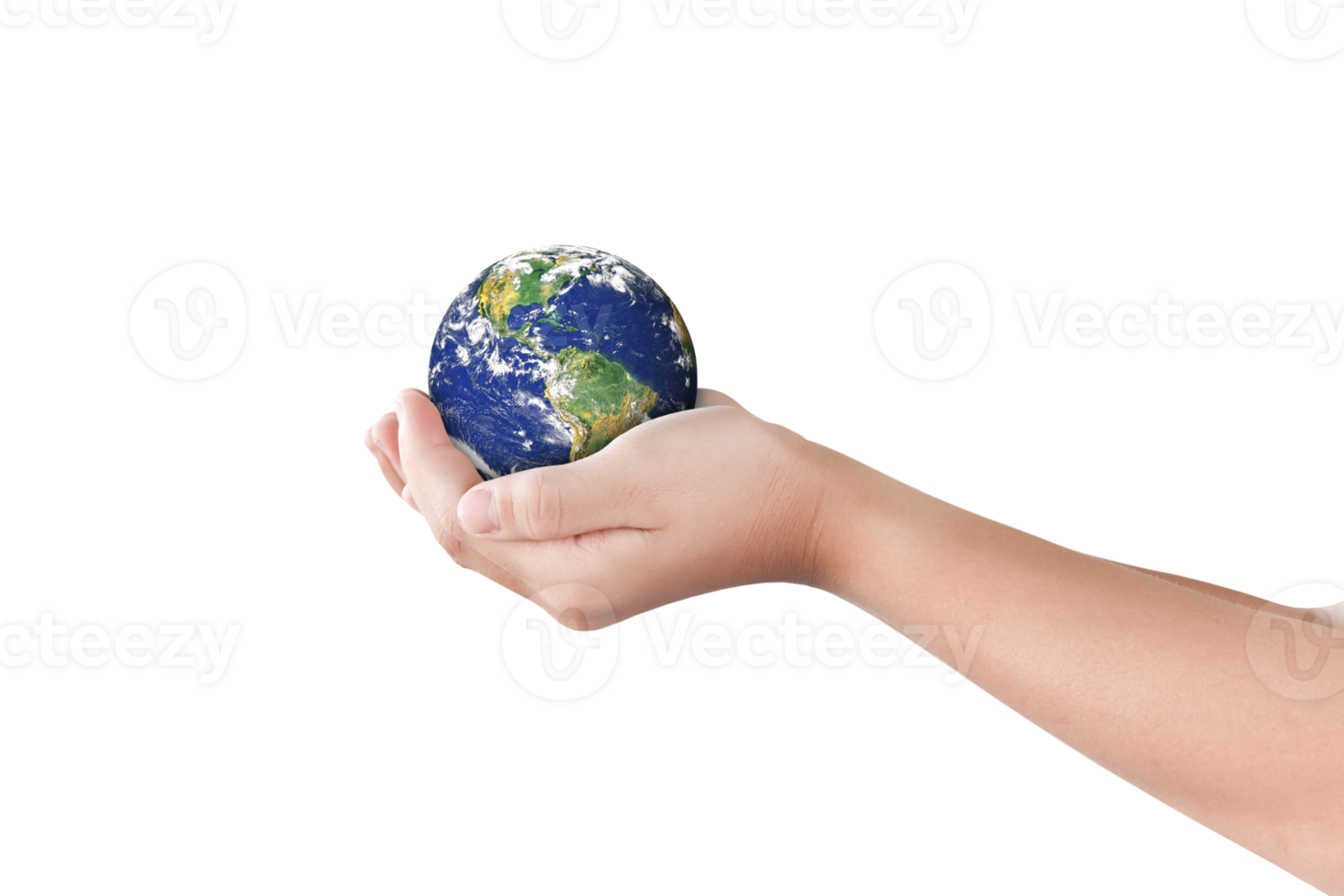 Earth, globe in hand. dicut photos. Elements of this image furnished by NASA png