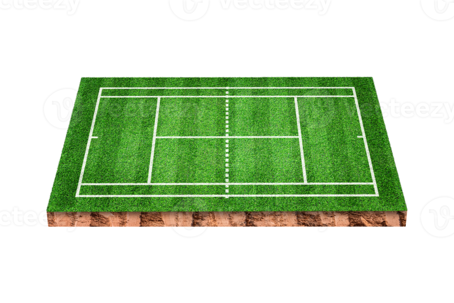 Green grass Tennis court isolated png