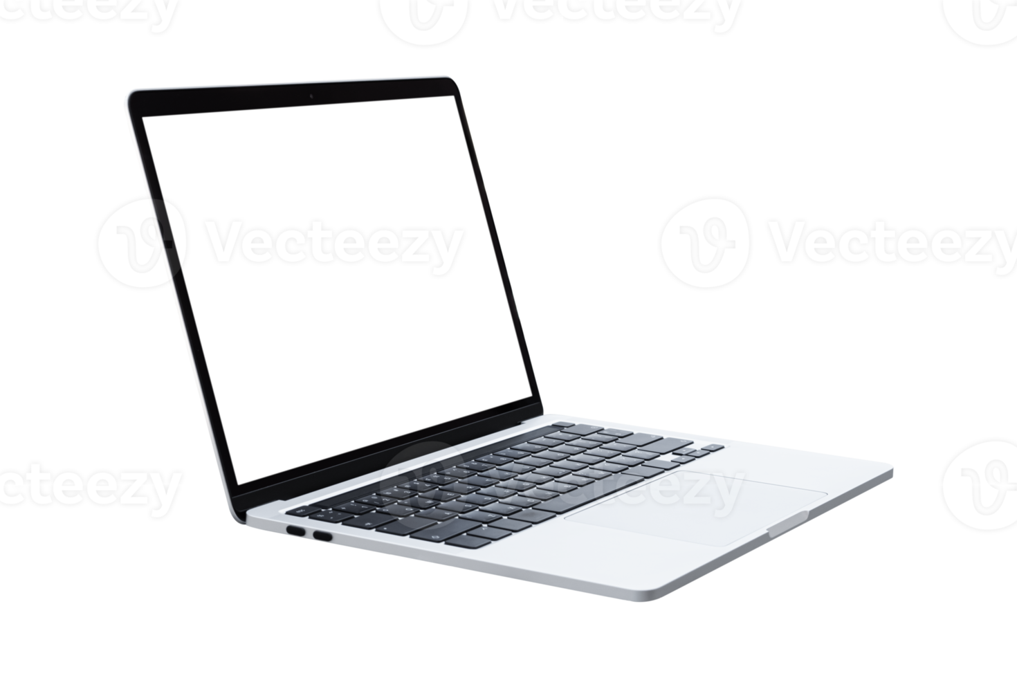 Laptop computer or notebook with blank screen png