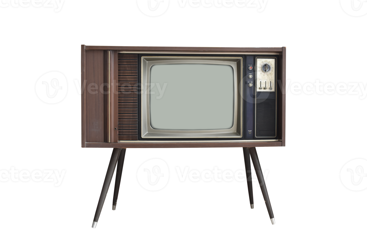 Old vintage TV isolated. Classic television png