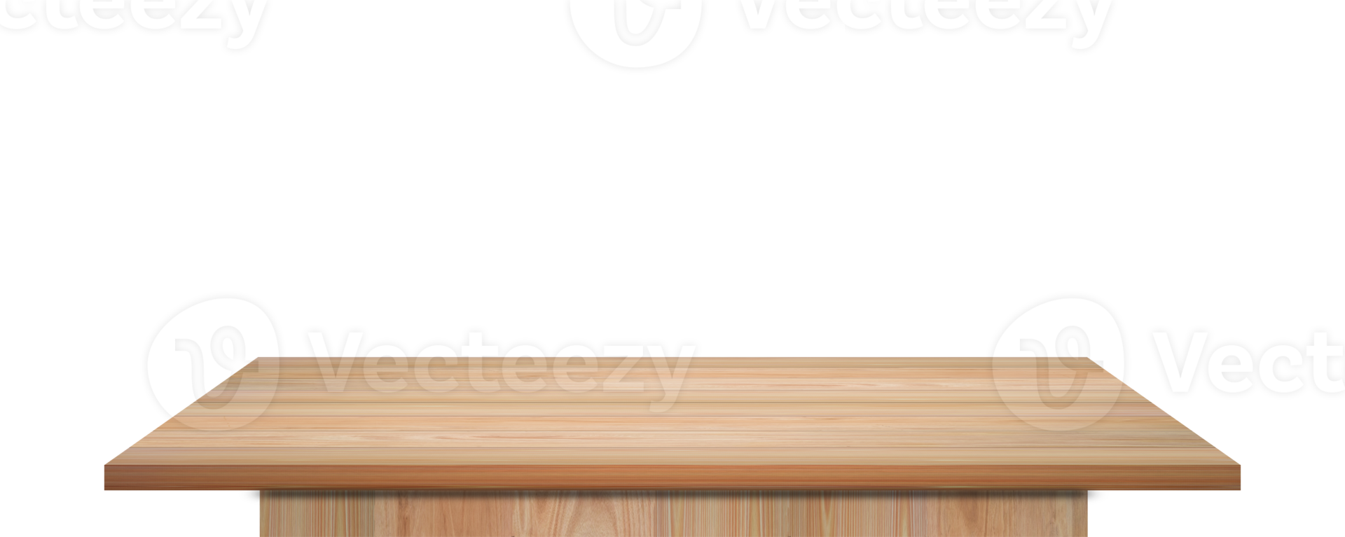 Empty wooden table top isolated png