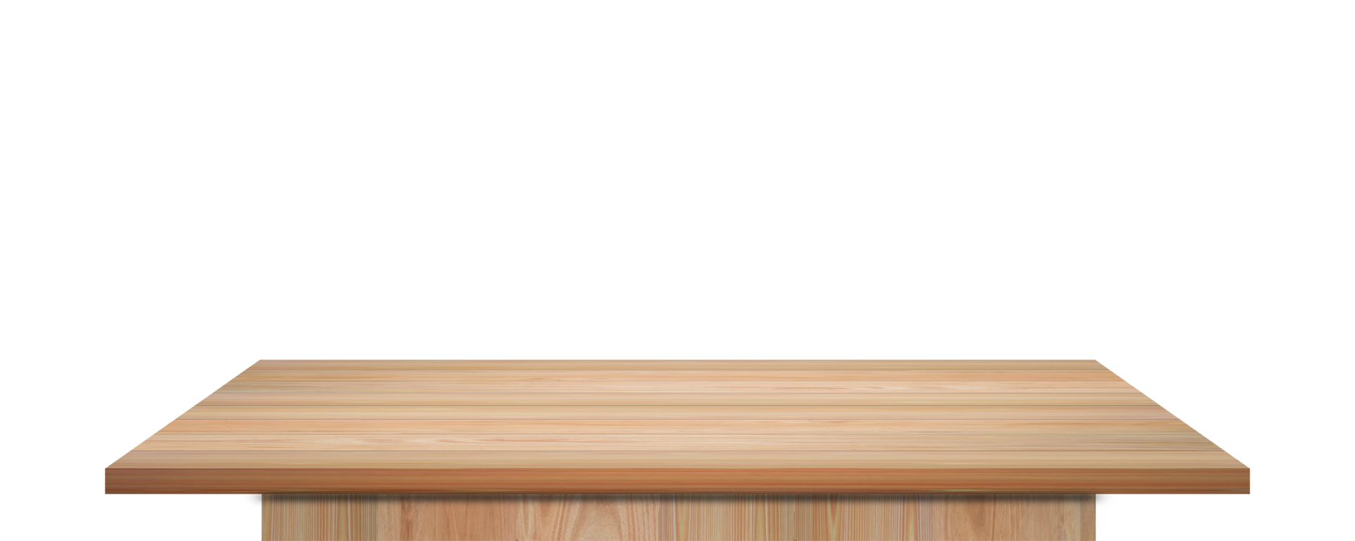 Plantilla de cocina aislada mesa blanca de madera con tabla de cortar vacía  archivo png con fondo transparente