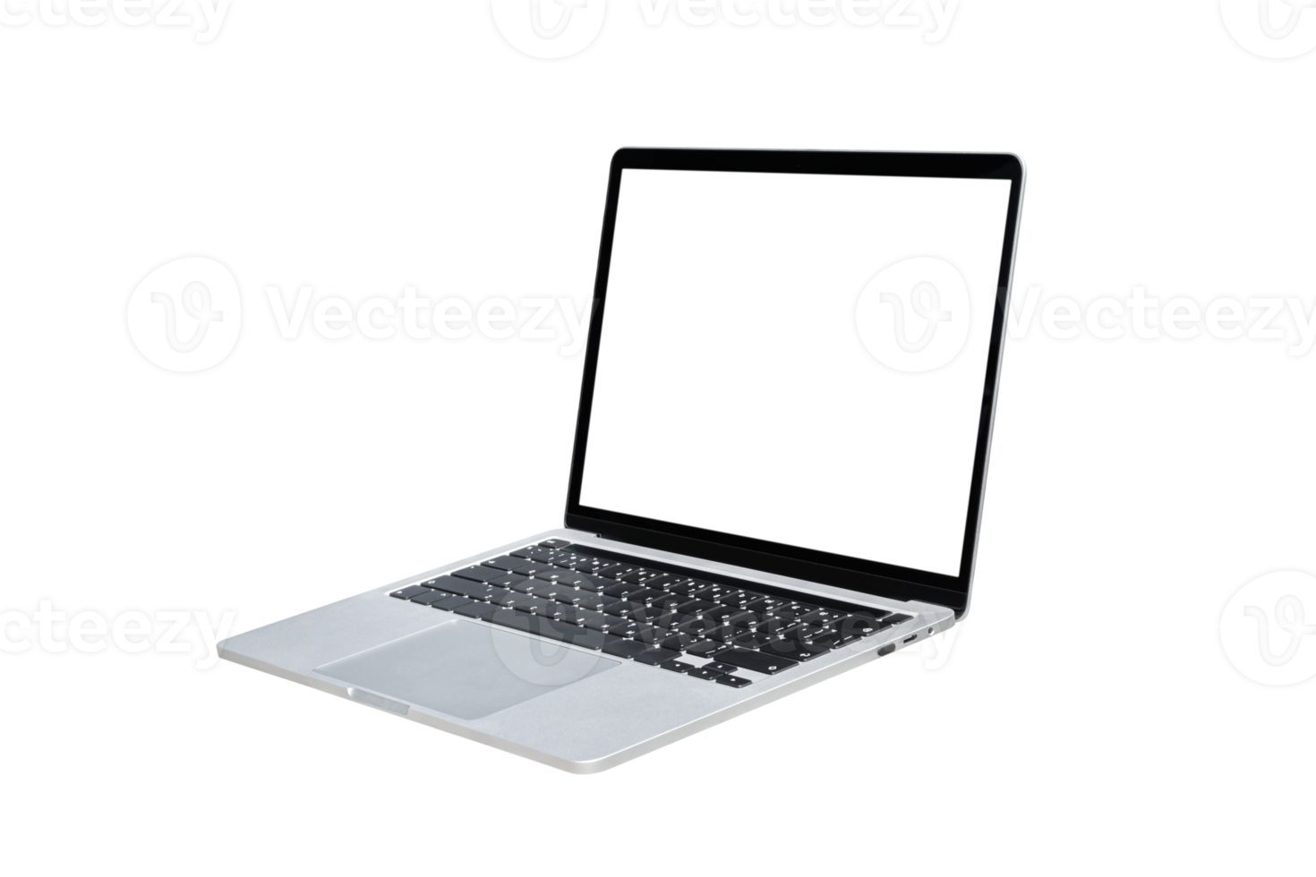 Laptop computer or notebook with blank screen png