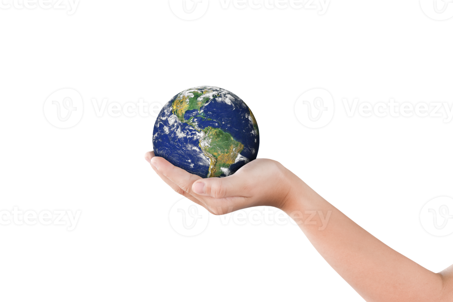 Earth, globe in hand. dicut photos. Elements of this image furnished by NASA png