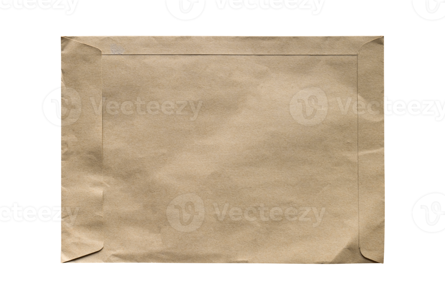 Open brown paper envelope png file