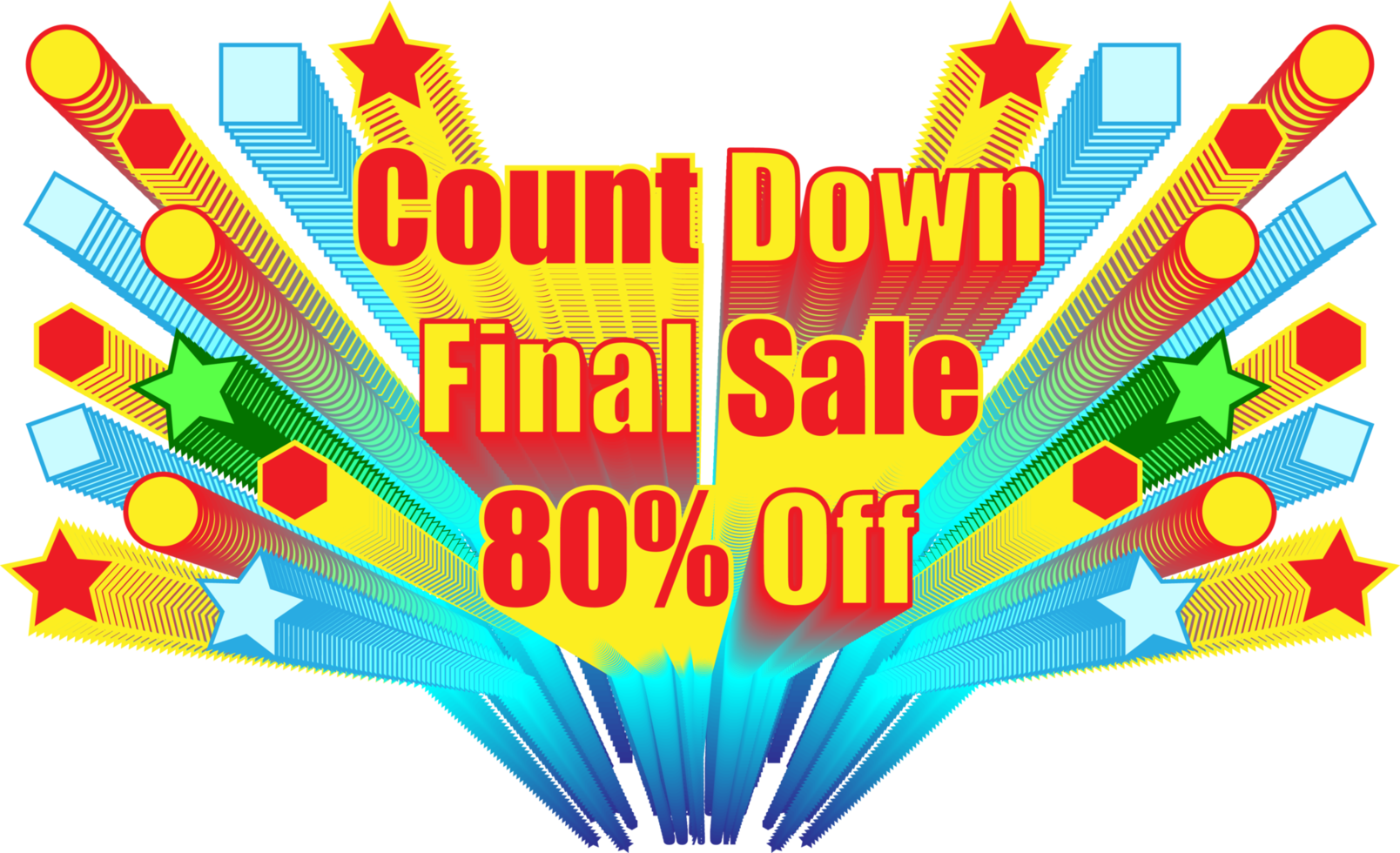 count down final sale 80 percent off effect blend retro style.plaid blue color background style. png