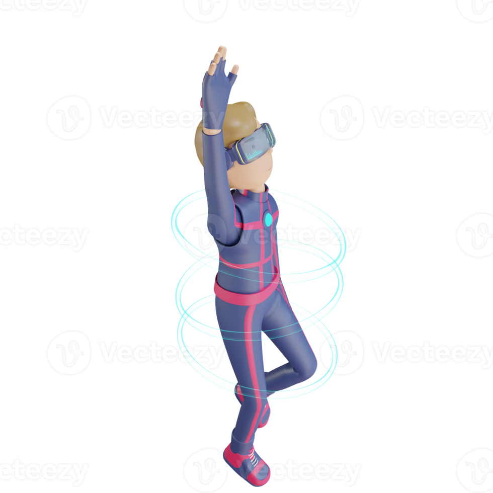 3d character metaverse teleport png