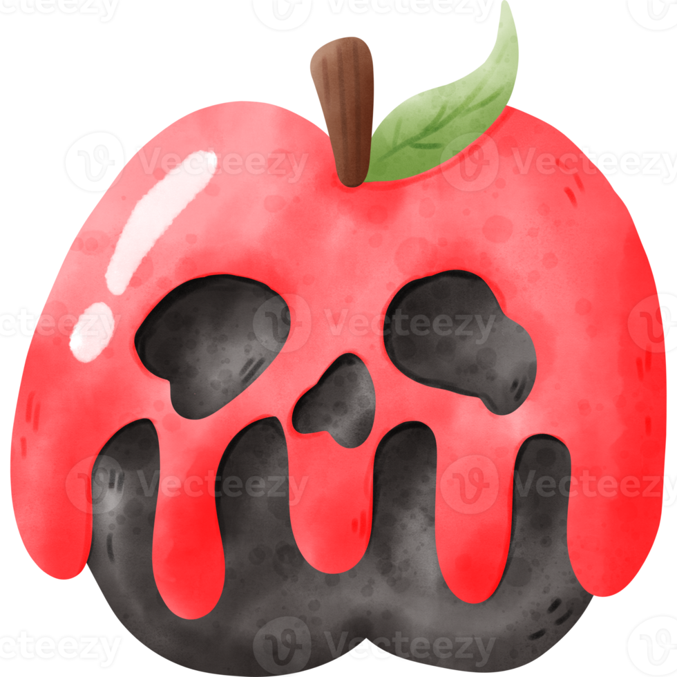 postre de halloween acuarela png