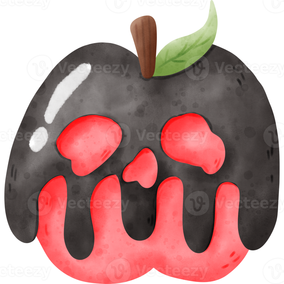 postre de halloween acuarela png