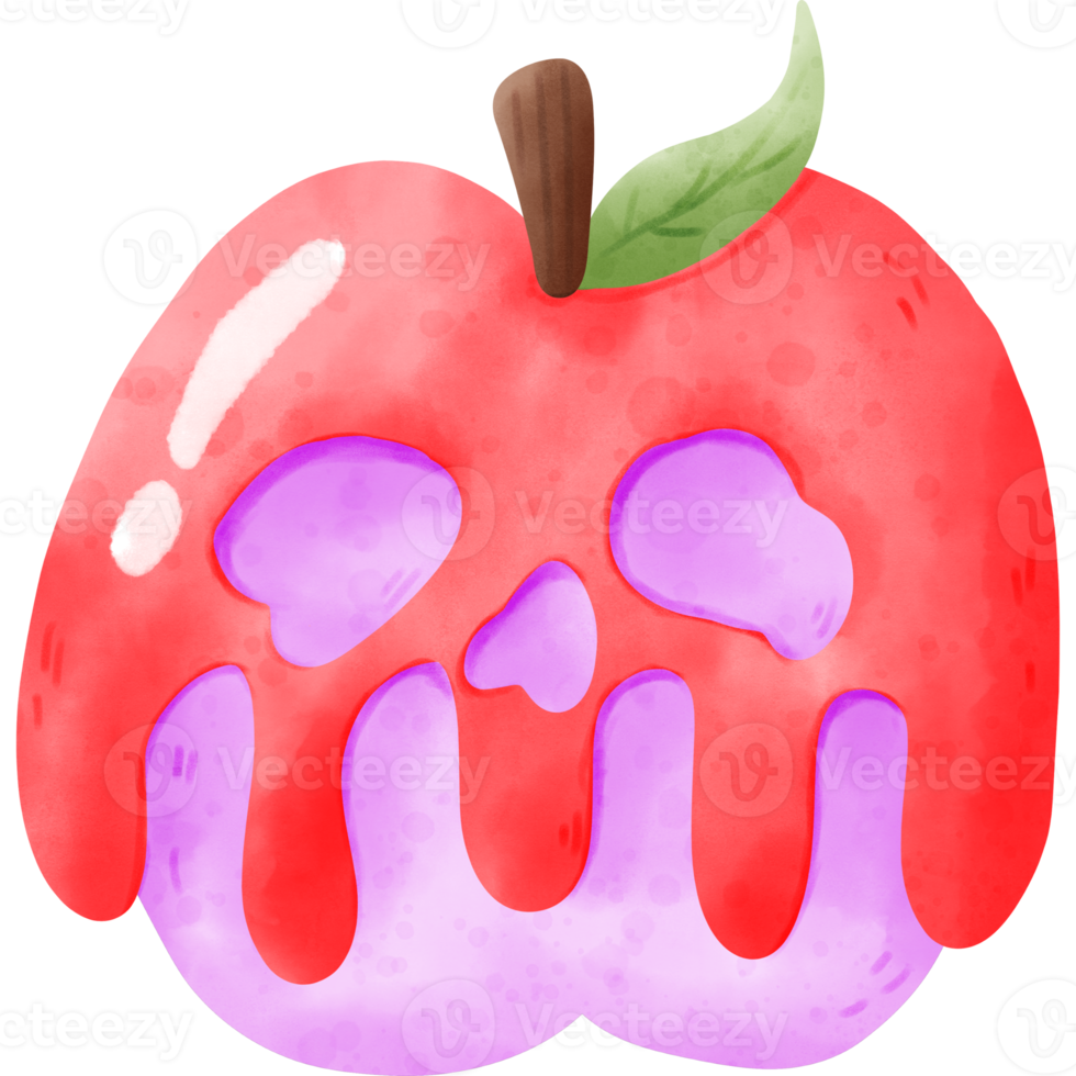 Watercolor halloween dessert png